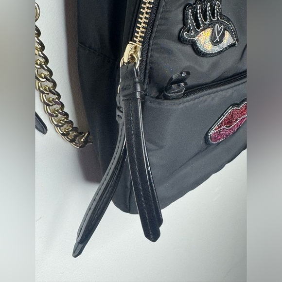 Victorias Secret Mini Backpack sequin glitter wink face small bling bag purse - Picture 2 of 7